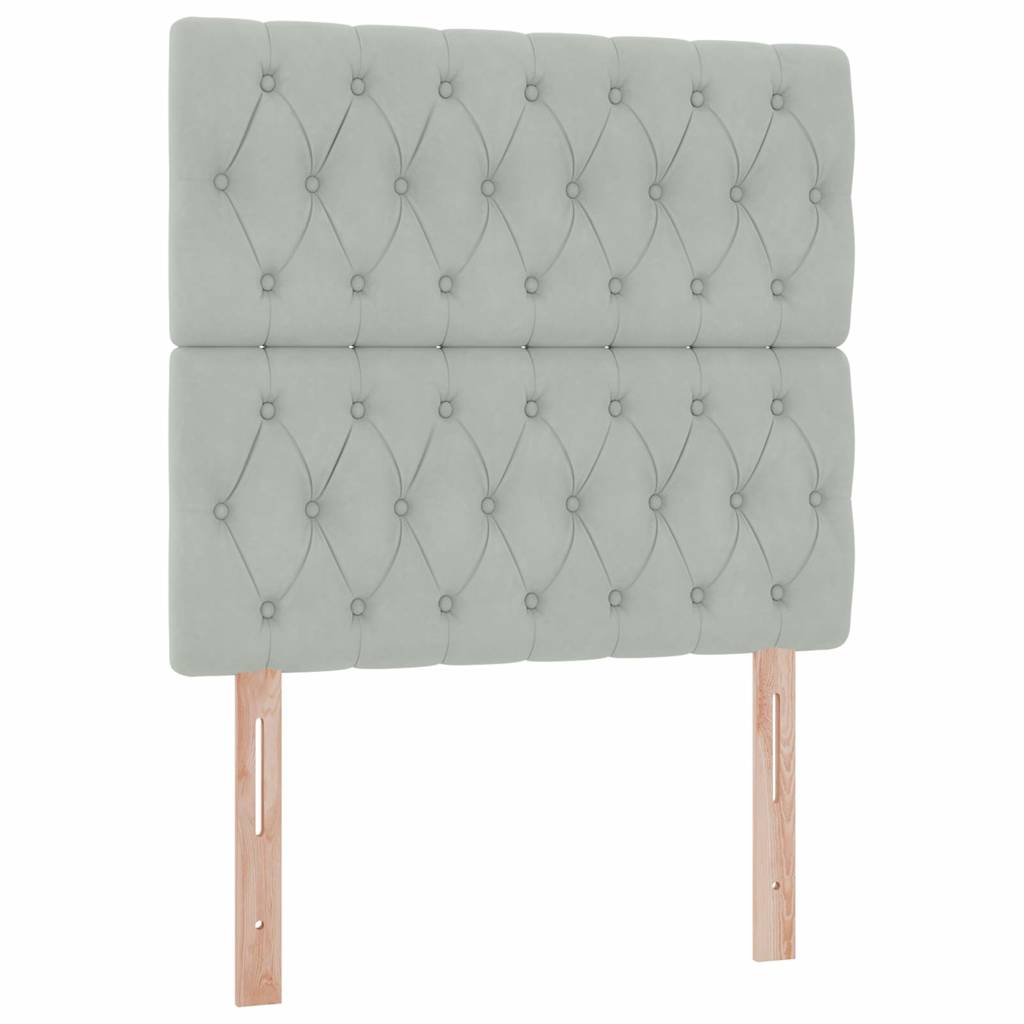 vidaXL Κρεβάτι με αποθηκευτικό χώρο και LED Ανοιχτό γκρι 100 x 200 cm