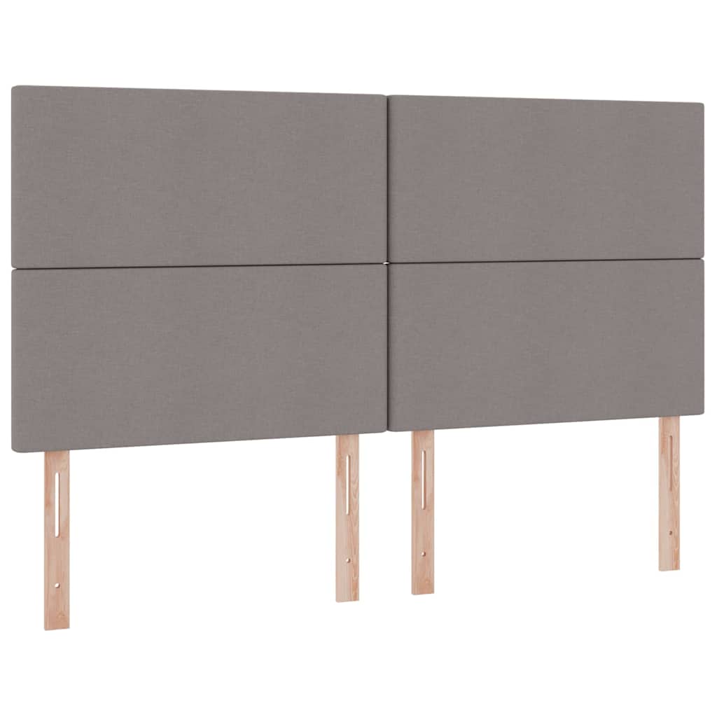 vidaXL LED Κρεβάτι αποθήκευσης με στρώμα Taupe 180 x 200 cm Ύφασμα