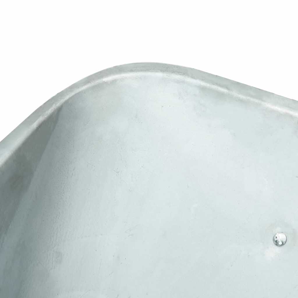 vidaXL Τροχόσπιτο Ασημί και Μαύρο 137 x 60 x 65,5 εκ Ατσάλι