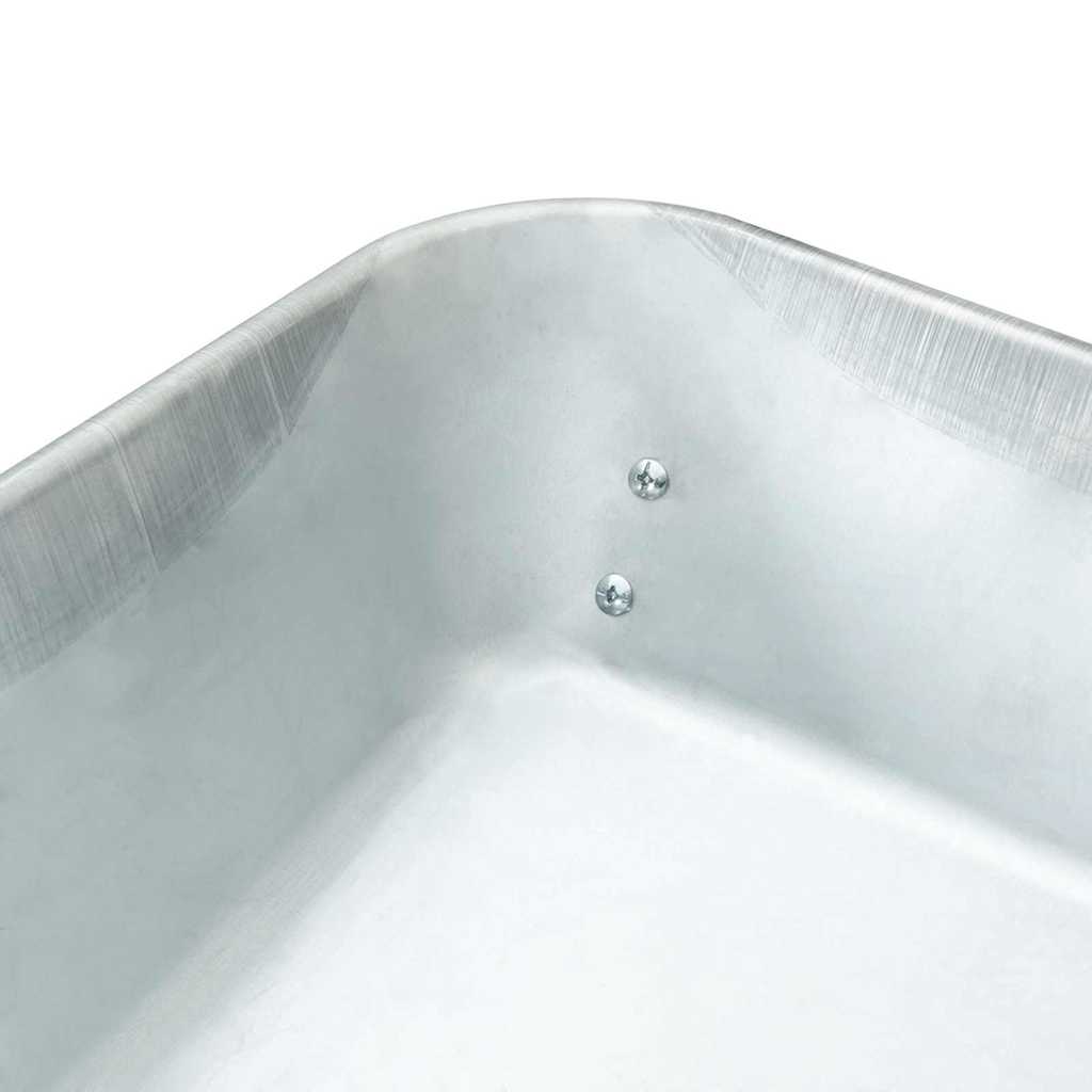 vidaXL Τροχόσπιτο Ασημί και Μαύρο 124 x 73 x 65 εκ Ατσάλι