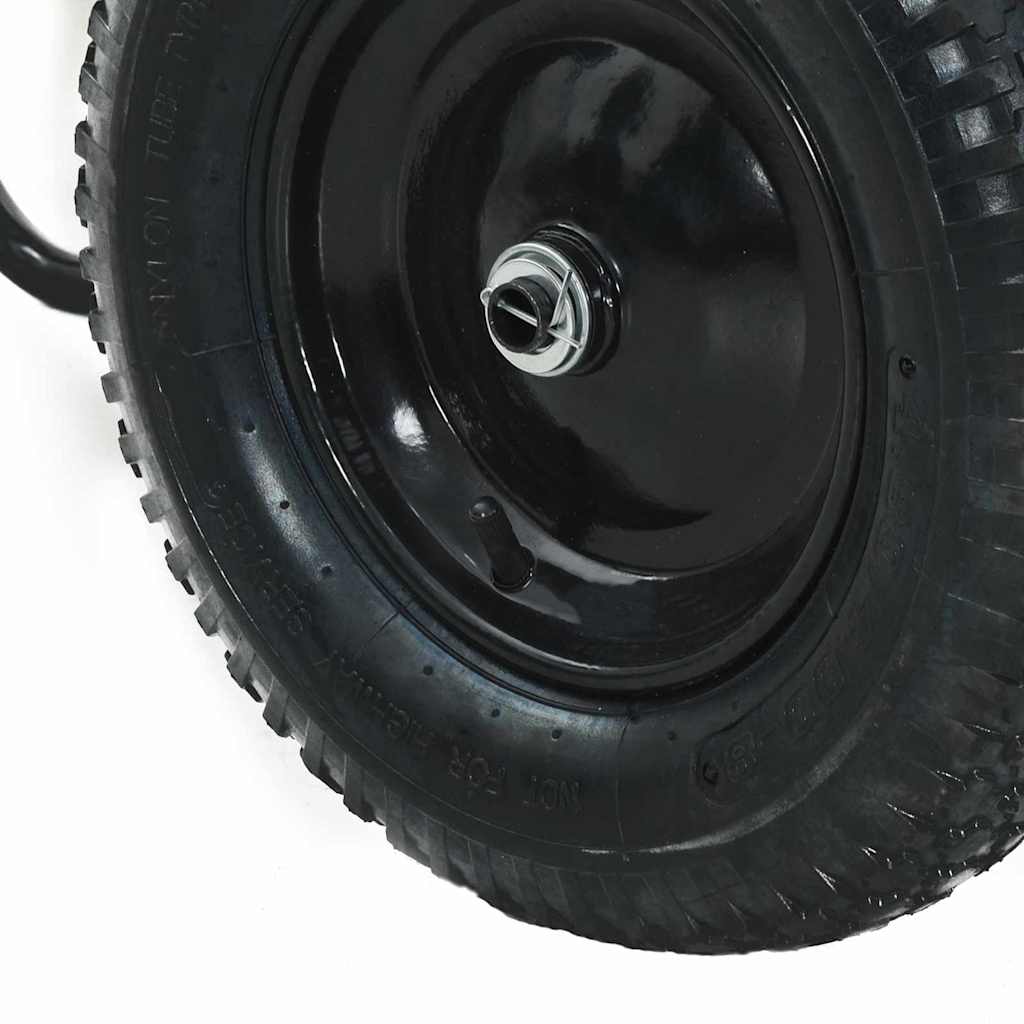 vidaXL Τροχόσπιτο Ασημί και Μαύρο 124 x 73 x 65 εκ Ατσάλι