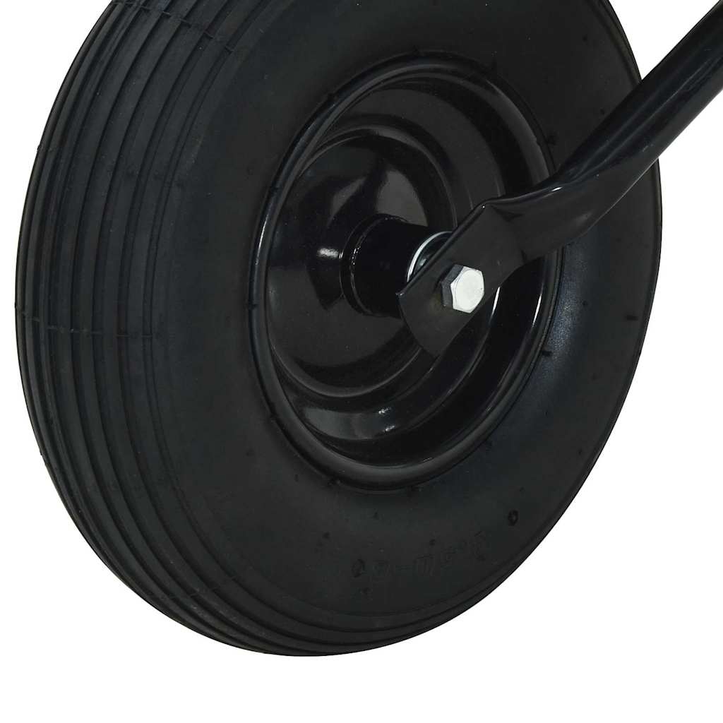 vidaXL Τροχόσπιτο Ασημί και Μαύρο 133 x 62,5 x 58 εκ Ατσάλι