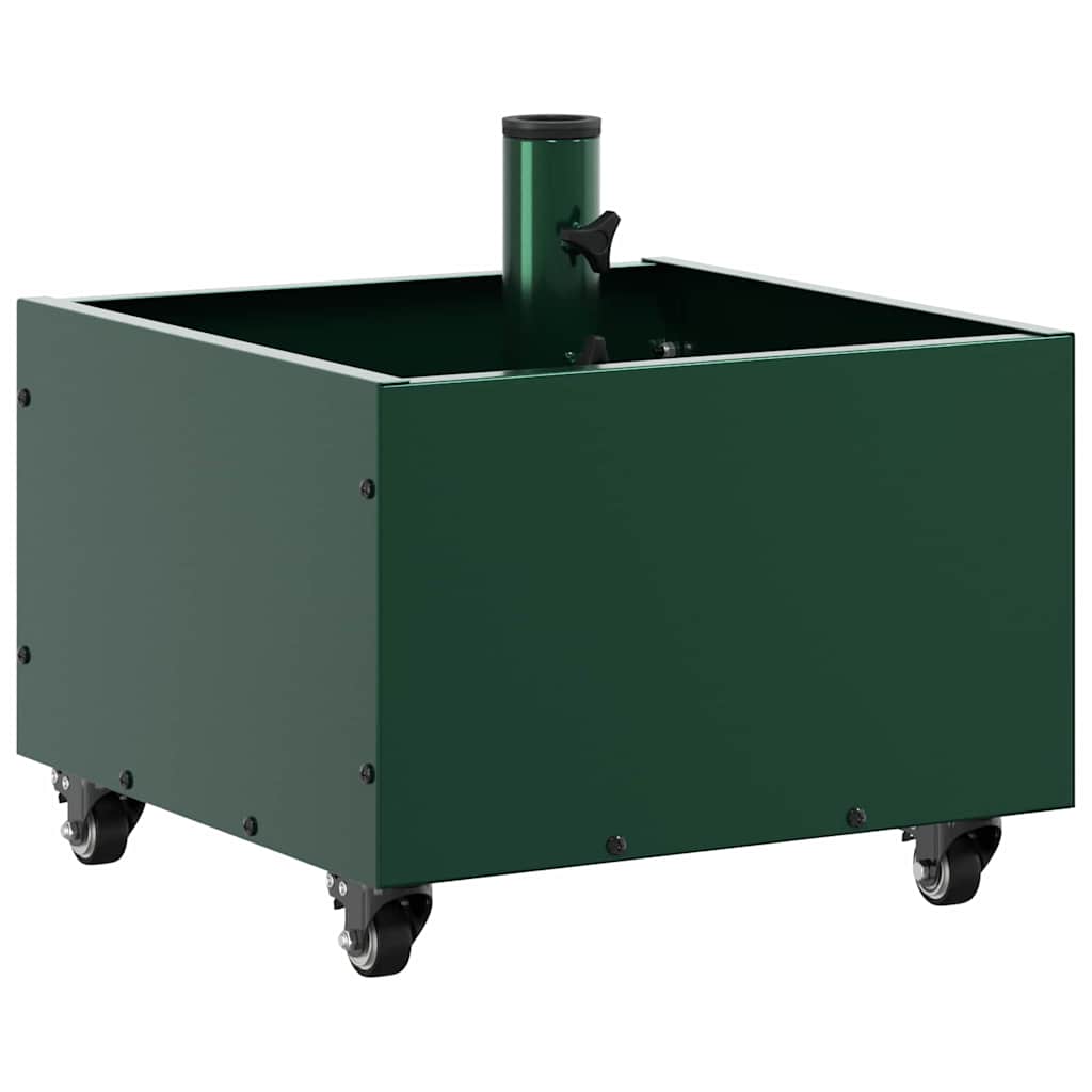 vidaXL Βάση Παρασόλ με Γλάστρα Πράσινο 45 x 45 x 45 cm Ατσάλι