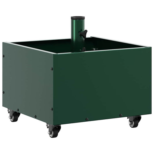 vidaXL Βάση Παρασόλ με Γλάστρα Πράσινο 45 x 45 x 45 cm Ατσάλι