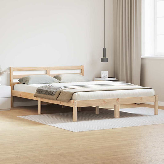 vidaXL Σκελετός Κρεβατιού με κεφαλάρι Καφέ 215,5 x 145,5 x 69,5 εκ.
