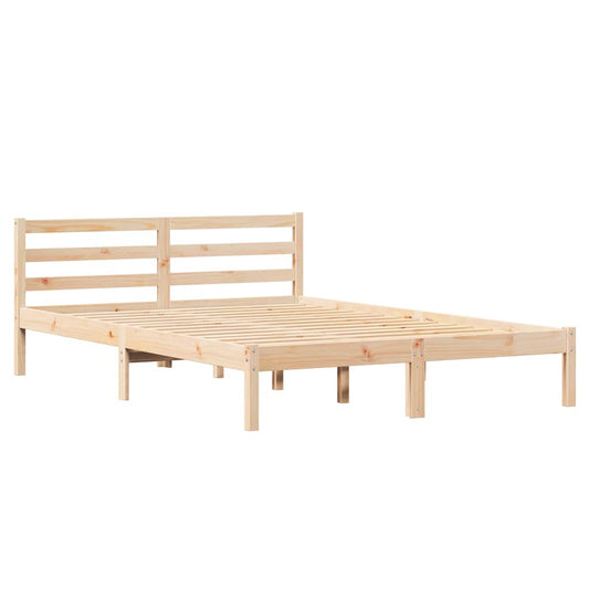 vidaXL Σκελετός Κρεβατιού με κεφαλάρι Καφέ 215,5 x 145,5 x 69,5 εκ.