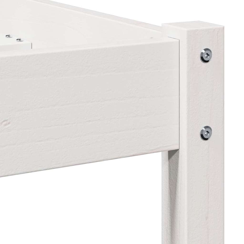 vidaXL Σκελετός Κρεβατιού με κεφαλάρι Λευκό 225,5 x 85,5 x 69,5 εκ.