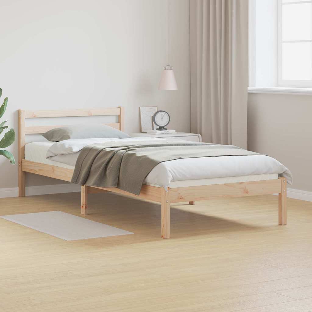 vidaXL Σκελετός Κρεβατιού με κεφαλάρι Καφέ 225,5 x 95,5 x 69,5 εκ.