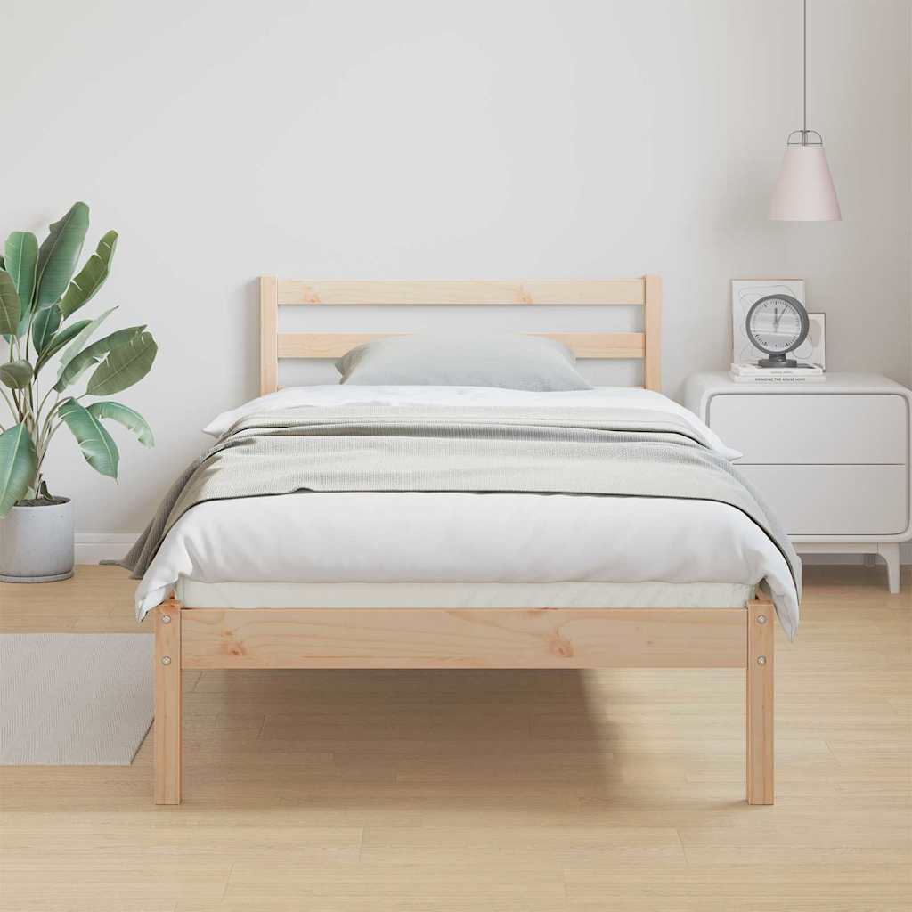 vidaXL Σκελετός Κρεβατιού με κεφαλάρι Καφέ 225,5 x 95,5 x 69,5 εκ.