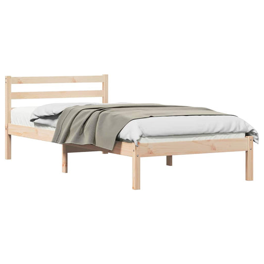 vidaXL Σκελετός Κρεβατιού με κεφαλάρι Καφέ 225,5 x 95,5 x 69,5 εκ.