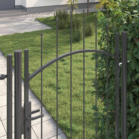 vidaXL Πύλη Κήπου WOERDEN 175 x 100 εκ. Ατσάλι Γκρι Κλειδώσιμο