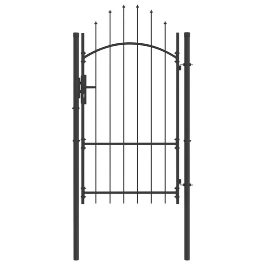vidaXL Πύλη Κήπου WOERDEN 175 x 100 εκ. Ατσάλι Γκρι Κλειδώσιμο