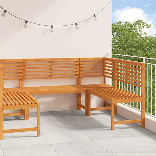 vidaXL Σετ Παγκάκι Κήπου 5 pcs Καφέ Στερεό Ξύλο Ακακίας