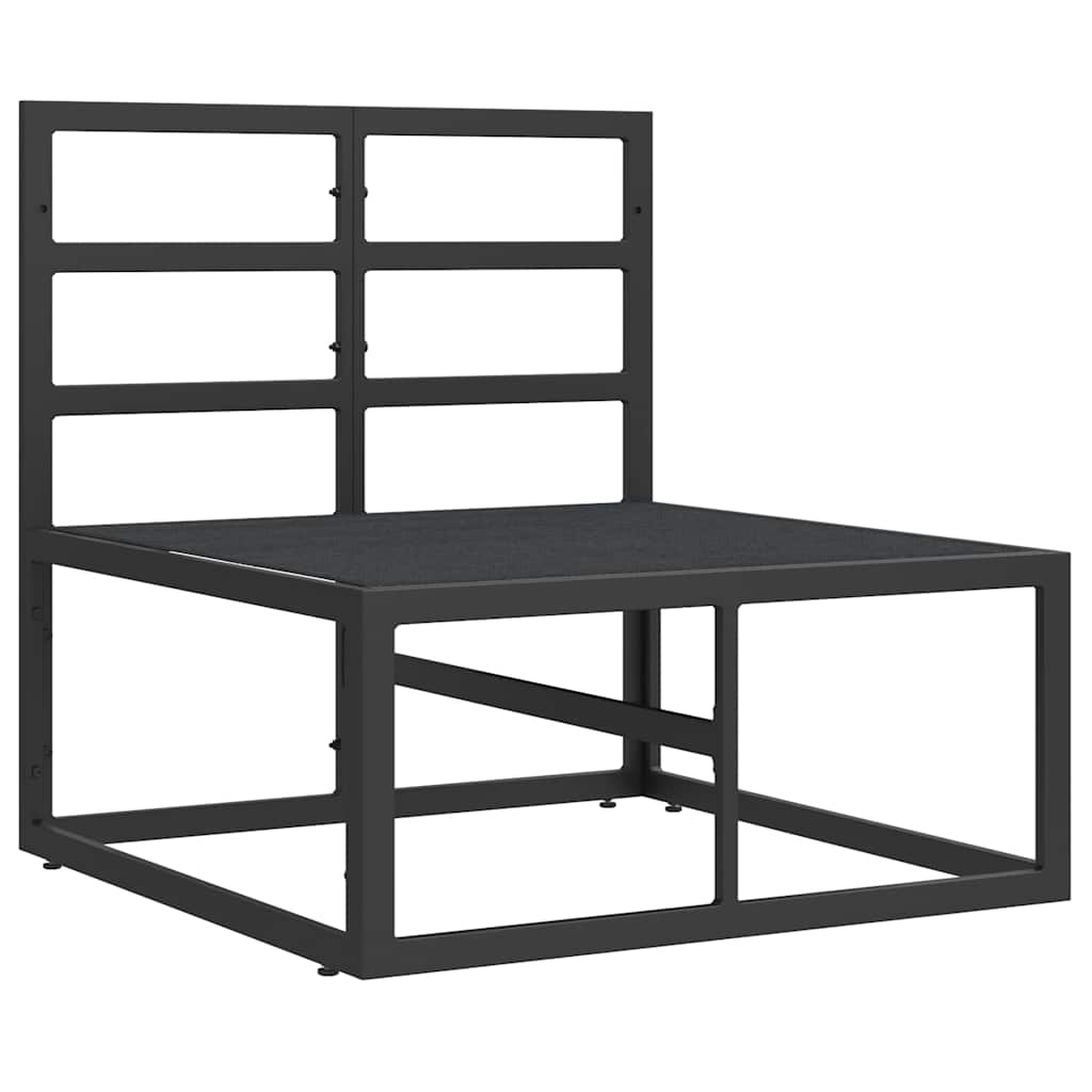 vidaXL Εξωτερικά Έπιπλα με μαξιλάρι με μαξιλάρι Μαύρο Αλουμίνιο