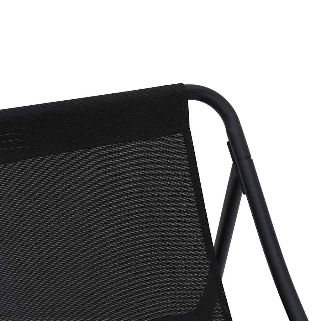 vidaXL Εξωτερικά Έπιπλα με μαξιλάρι 2 pcs Μαύρο 60,5 x 81 x 71 cm