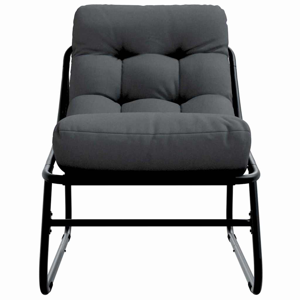 vidaXL Εξωτερικά Έπιπλα με μαξιλάρι 2 pcs Μαύρο 60,5 x 81 x 71 cm