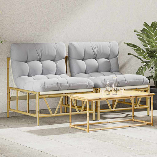 vidaXL Σετ Καθισμάτων Χαλάρωσης 2 τεμ με Μαξίλαρι 60x80x71 εκ. Χάλυβα