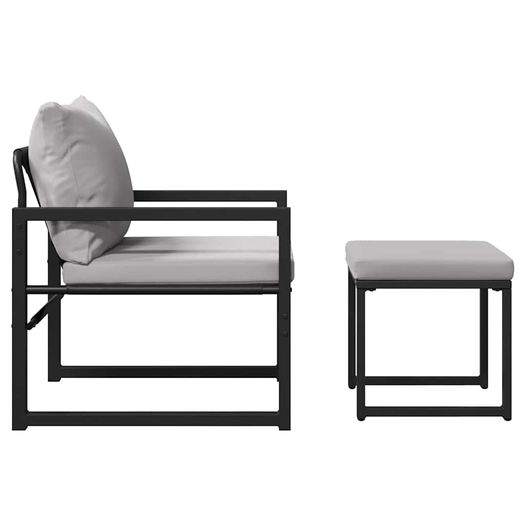 vidaXL Εξωτερικά Έπιπλα Άλλο 4 pcs Μαύρο 61 x 72.5 x 71 εκ Ατσάλι