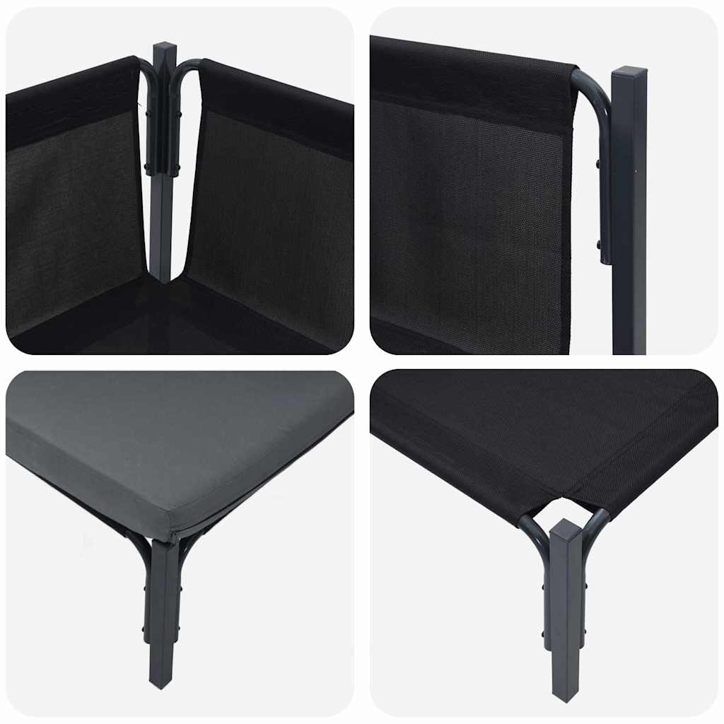 vidaXL Εξωτερικά Έπιπλα με μαξιλάρι με μαξιλάρι Ανθρακί Ατσάλι