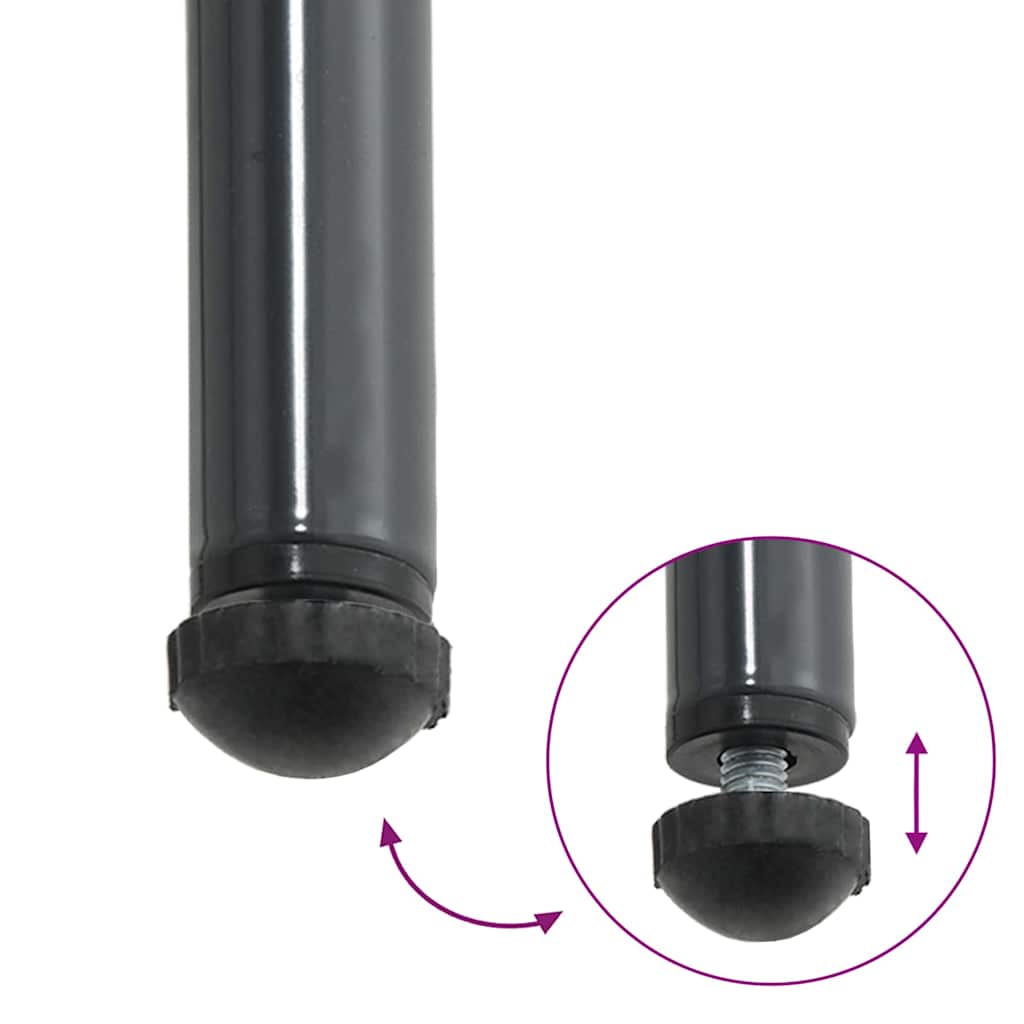 vidaXL Σέτ φαγητού για κήπο 3 pcs Καφέ και Κρέμα Πολυ rattan, ατσάλι