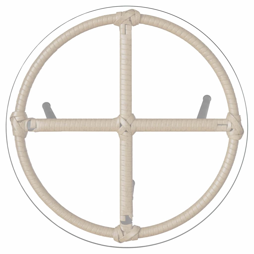 vidaXL Σέτ φαγητού για κήπο 3 pcs Καφέ και Μαύρο και Κρέμ