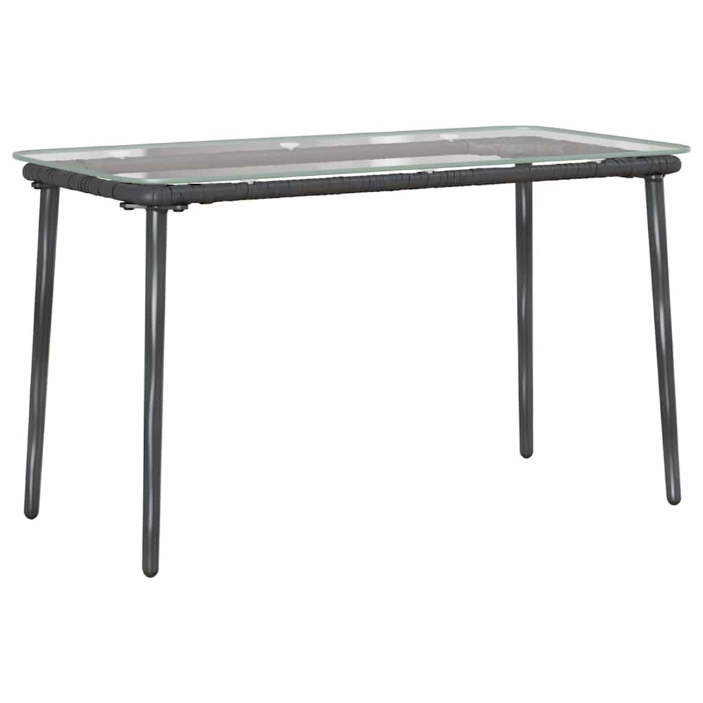 vidaXL Τραπέζι Κήπου Μαύρο 80 x 40 x 45.5 cm Πολυ ράταν