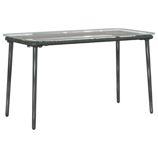 vidaXL Τραπέζι Κήπου Μαύρο 80 x 40 x 45.5 cm Πολυ ράταν