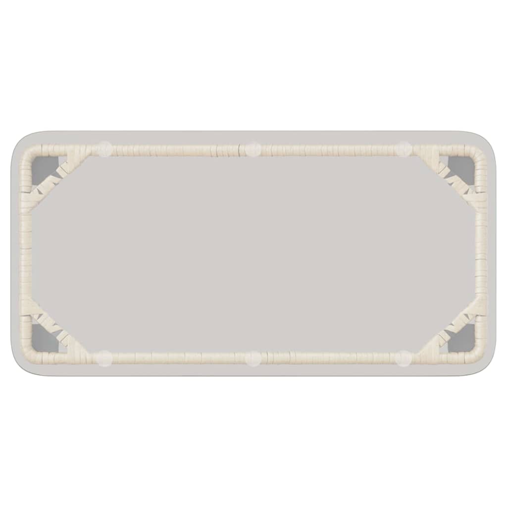 vidaXL Τραπέζι Κήπου Φυσικό 80 x 40 x 45.5 cm Πολυ ράταν