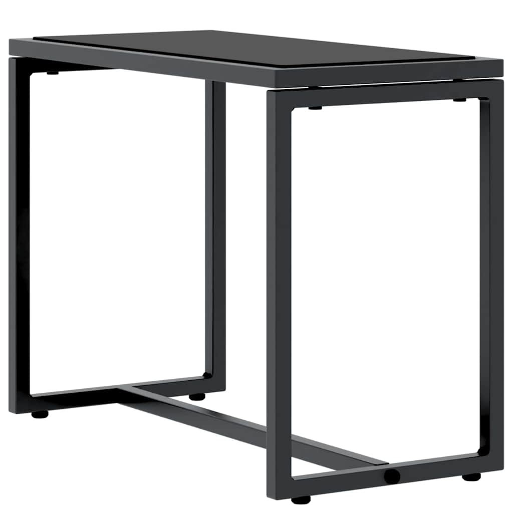 vidaXL Πτυσσόμενες Ξαπλώστρες Μαύρο Μεταλλικό πλαίσιο, ύφασμα Τεξτιλίνης