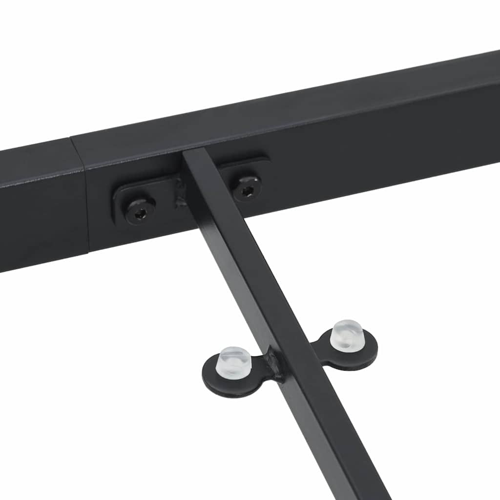vidaXL Τραπέζι Κήπου Μαύρο 140 x 80 x 73 εκ Μασίφ ξύλο teak