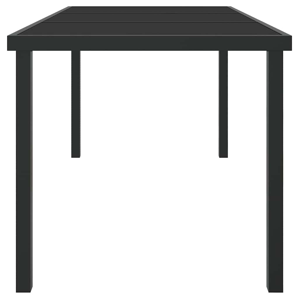 vidaXL Τραπέζι Κήπου Μαύρο 160 x 80 x 73 εκ Μασίφ ξύλο teak