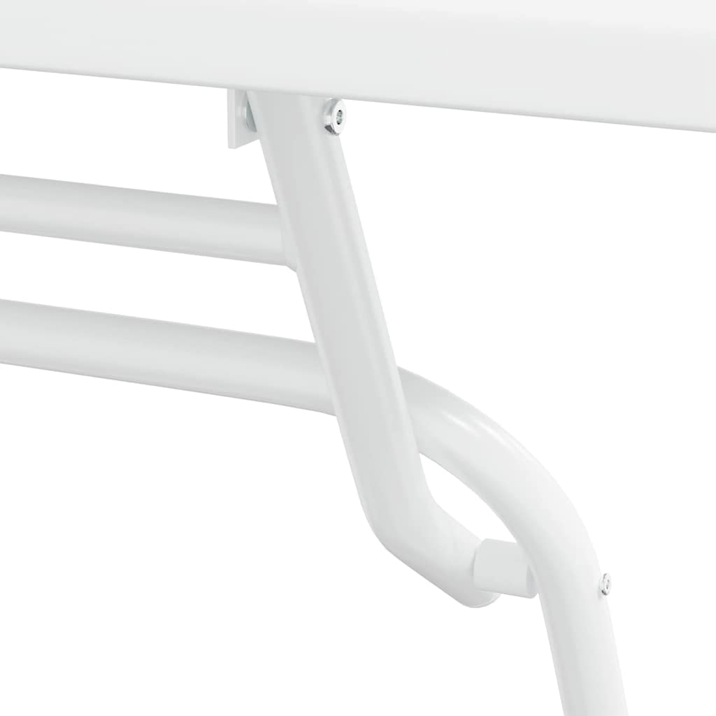 vidaXL Σετ μπιστρό 3 pcs Λευκό Ατσάλι