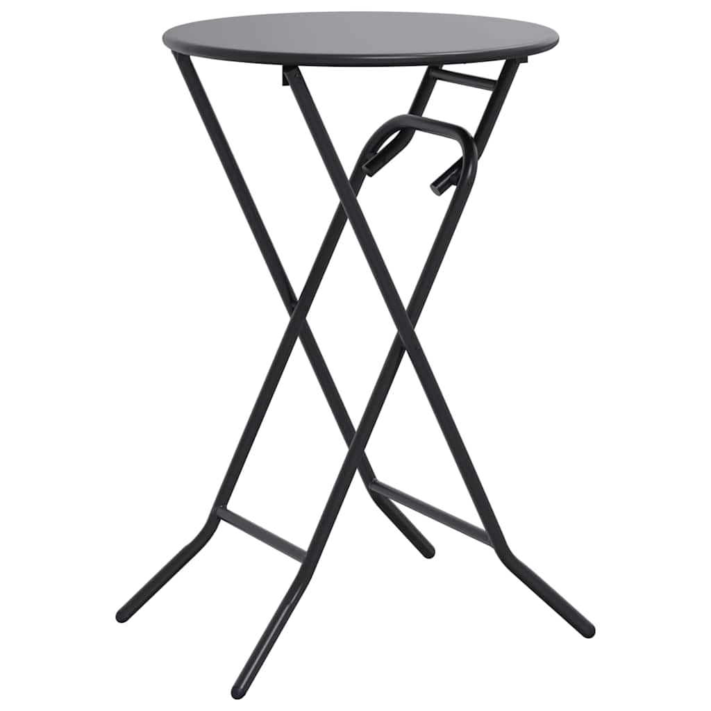 vidaXL Τραπέζι Κήπου Ανθρακί 50 x 50 x 72 cm Ατσάλι