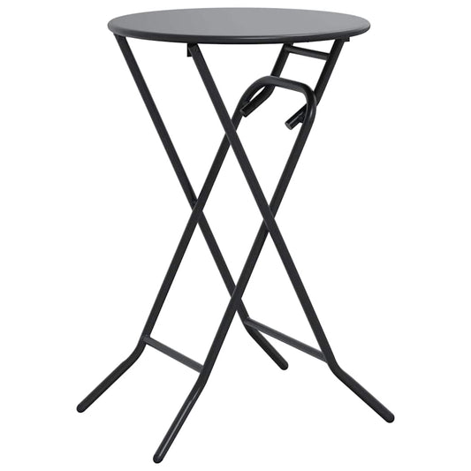 vidaXL Τραπέζι Κήπου Ανθρακί 50 x 50 x 72 cm Ατσάλι