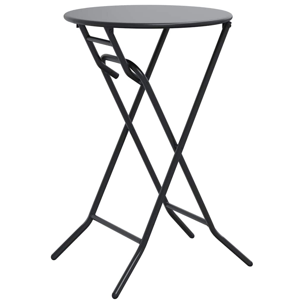 vidaXL Τραπέζι Κήπου Ανθρακί 50 x 50 x 72 cm Ατσάλι
