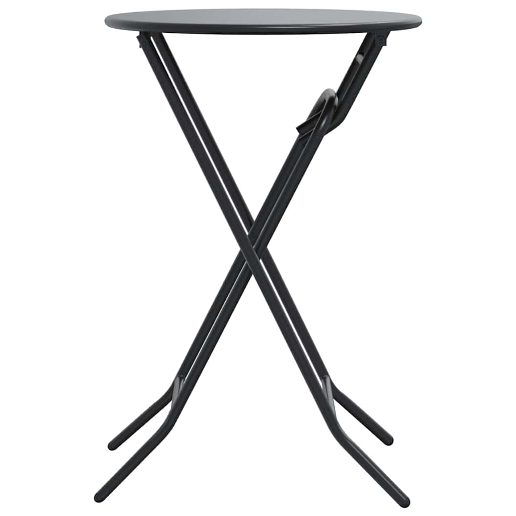 vidaXL Τραπέζι Κήπου Ανθρακί 50 x 50 x 72 cm Ατσάλι