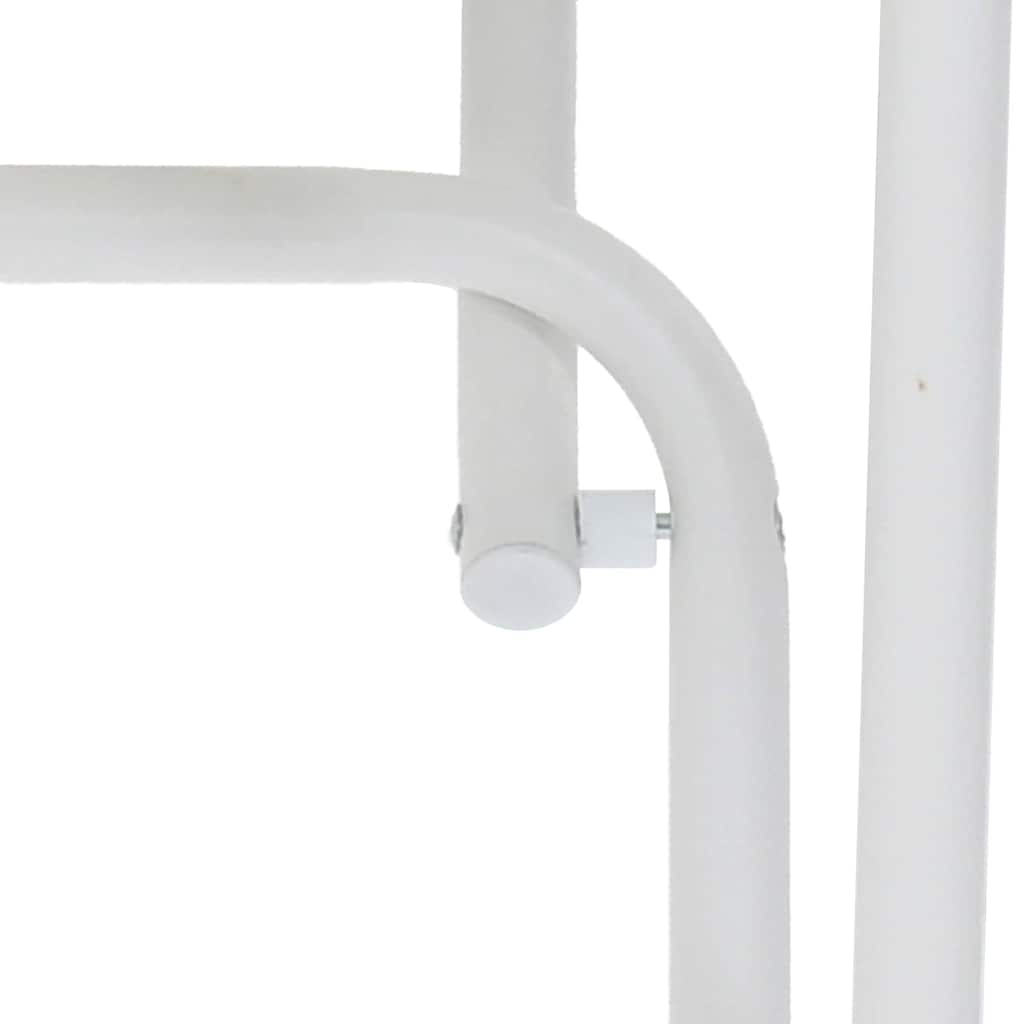 vidaXL Τραπέζι Κήπου Λευκό 50 x 50 x 72 cm Ατσάλι
