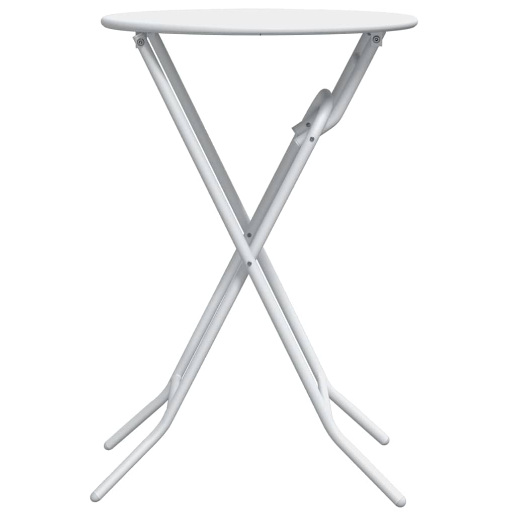 vidaXL Τραπέζι Κήπου Λευκό 50 x 50 x 72 cm Ατσάλι