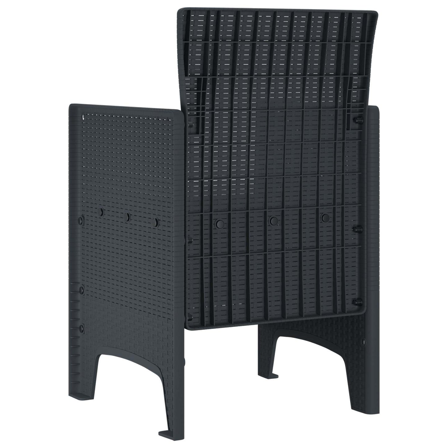 vidaXL Καρέκλα Κήπου 2 pcs Ανθρακί 53 x 49 x 85 εκ. Πολυπροπυλένιο