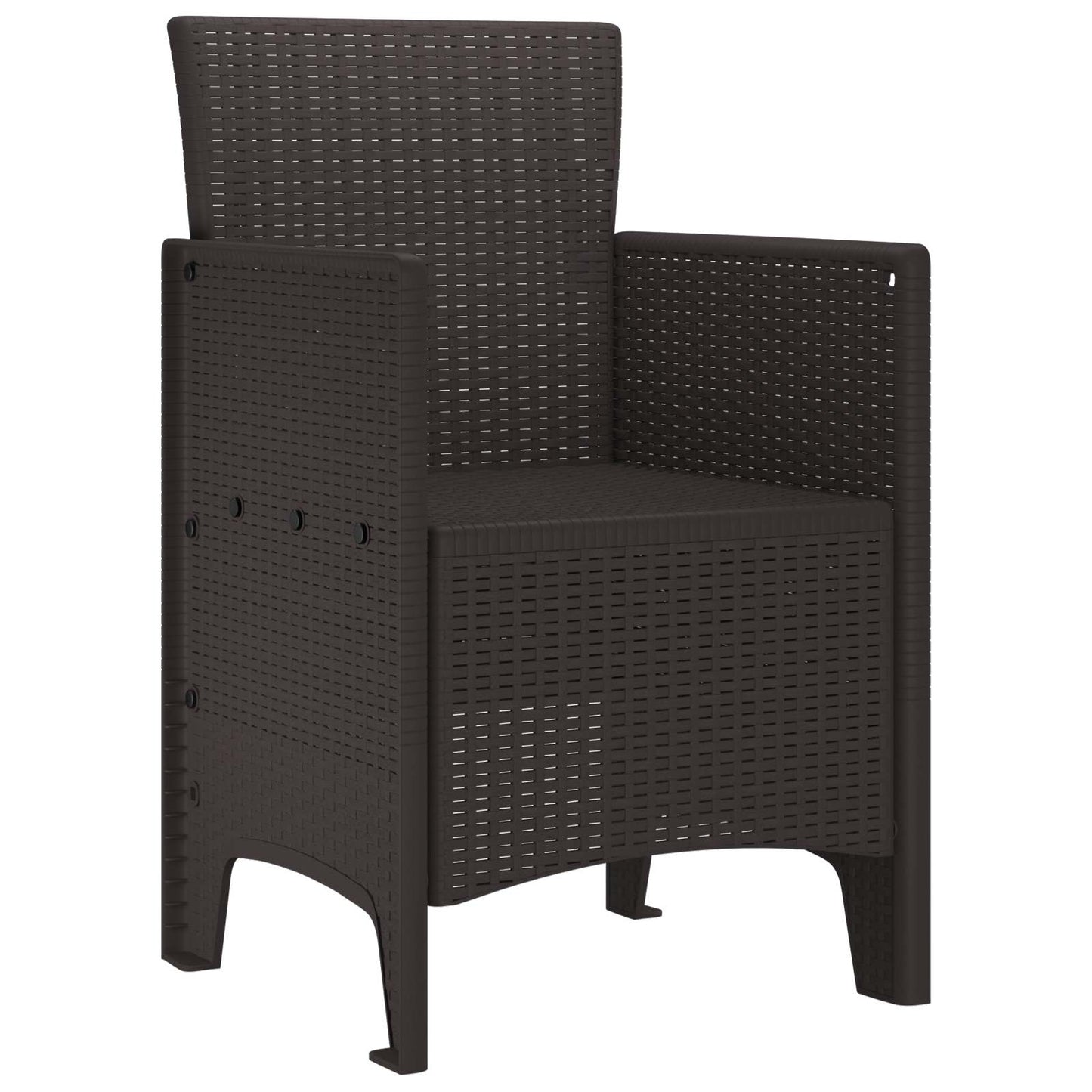 vidaXL Καρέκλα Κήπου 2 pcs Καφέ 53 x 49 x 85 εκ. Πολυπροπυλένιο