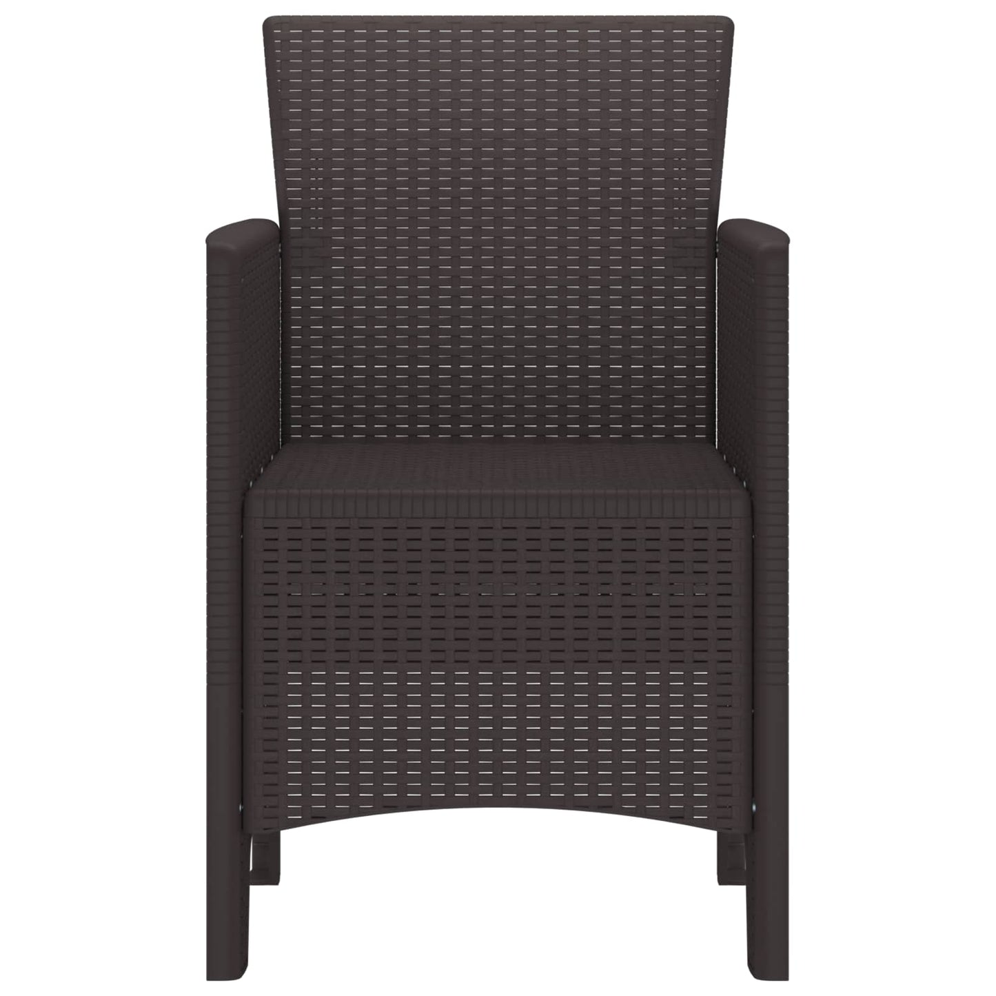 vidaXL Καρέκλα Κήπου 2 pcs Καφέ 53 x 49 x 85 εκ. Πολυπροπυλένιο