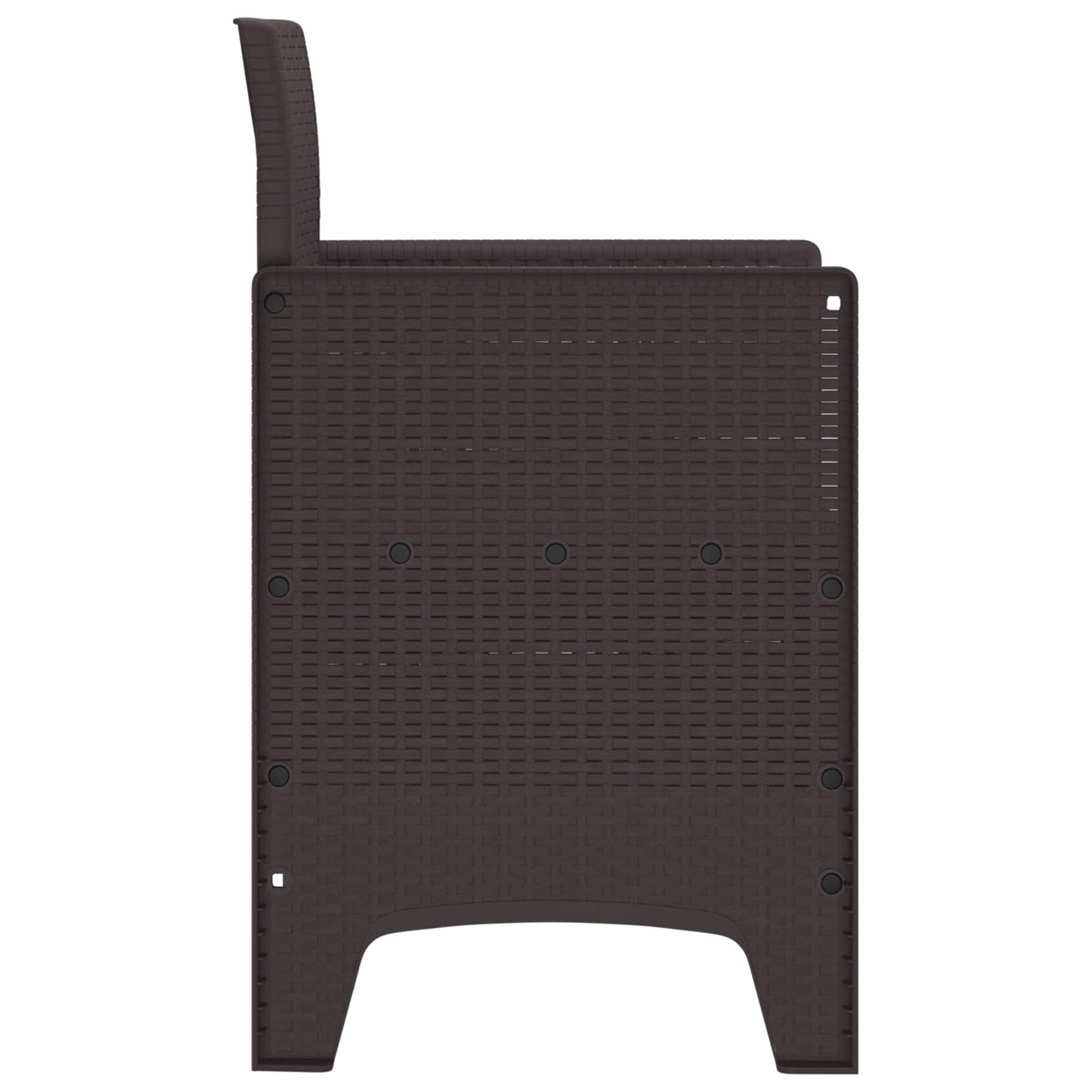 vidaXL Καρέκλα Κήπου 2 pcs Καφέ 53 x 49 x 85 εκ. Πολυπροπυλένιο