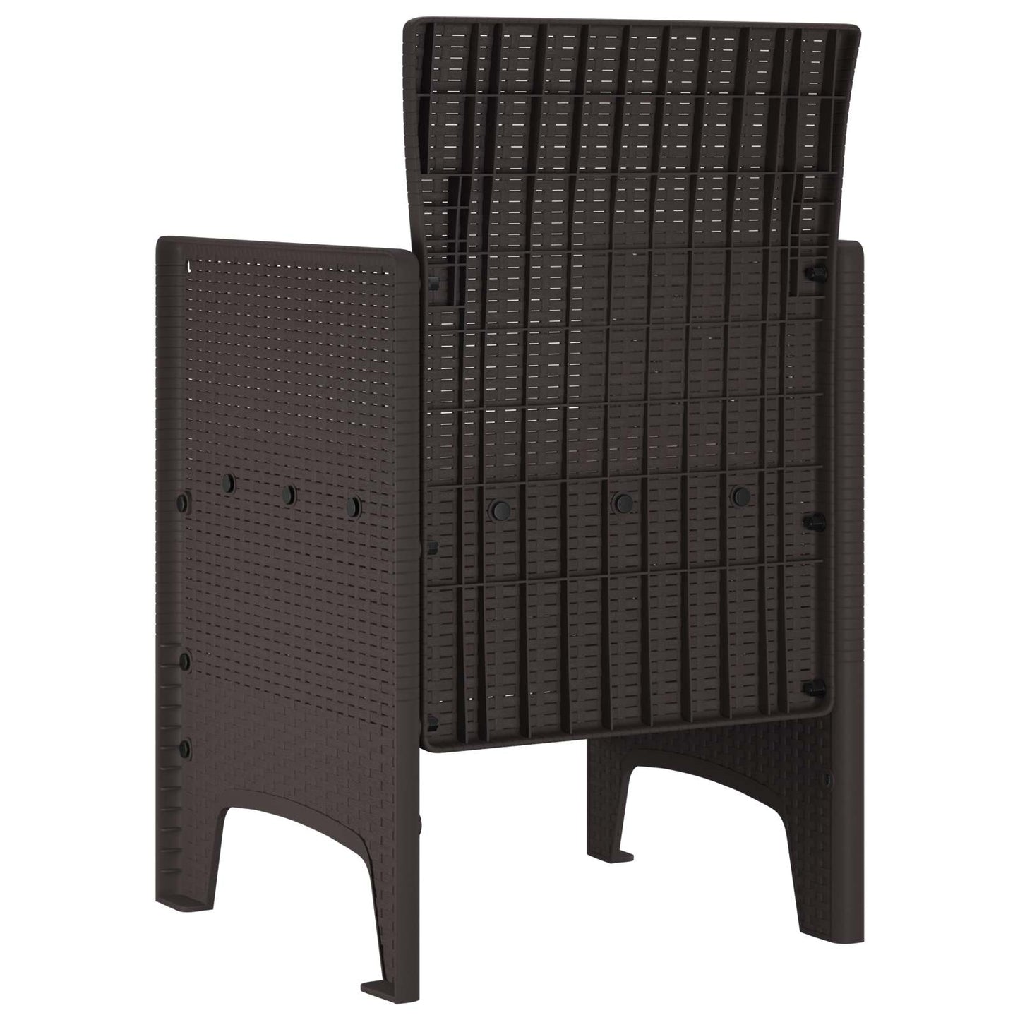 vidaXL Καρέκλα Κήπου 2 pcs Καφέ 53 x 49 x 85 εκ. Πολυπροπυλένιο