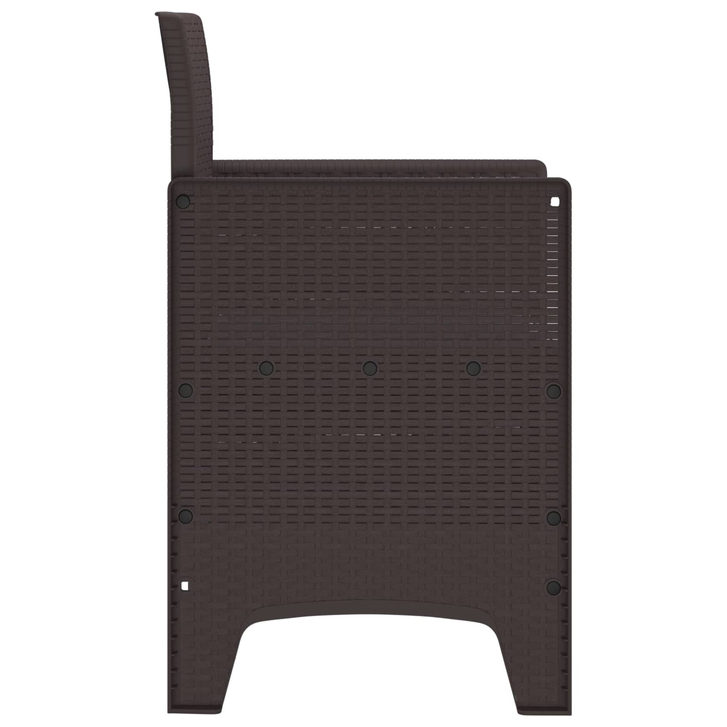 vidaXL Καρέκλα Κήπου 2 pcs Καφέ 53 x 49 x 85 εκ. Πολυπροπυλένιο