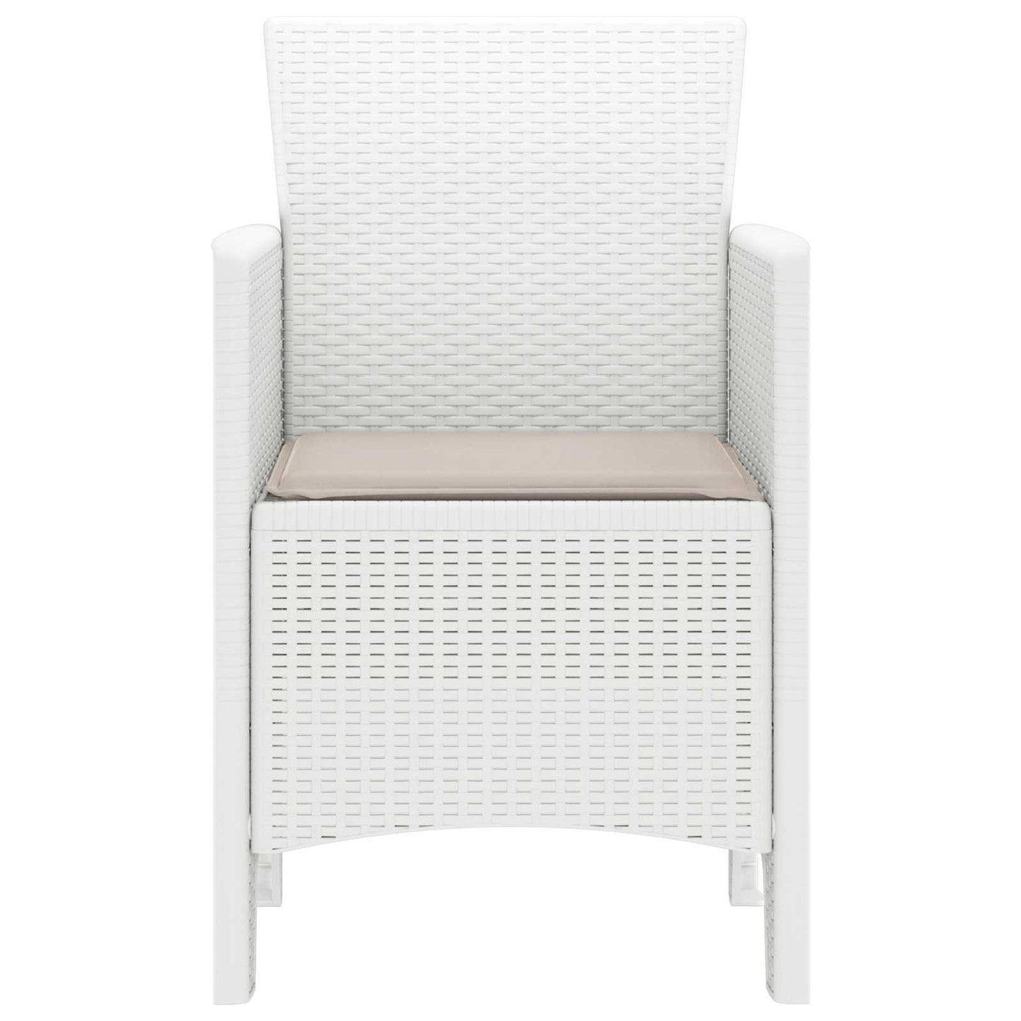 vidaXL Καρέκλα Κήπου 2 pcs Λευκό 53 x 49 x 85 εκ. Πολυπροπυλένιο