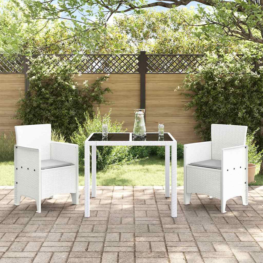 vidaXL Καρέκλα Κήπου 2 pcs Λευκό 53 x 49 x 85 εκ. Πολυπροπυλένιο