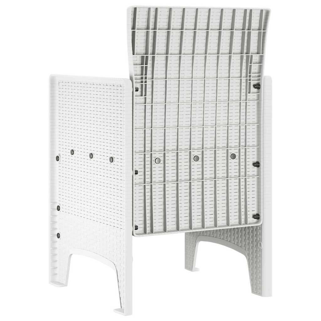 vidaXL Καρέκλα Κήπου 2 pcs Λευκό 53 x 49 x 85 εκ. Πολυπροπυλένιο