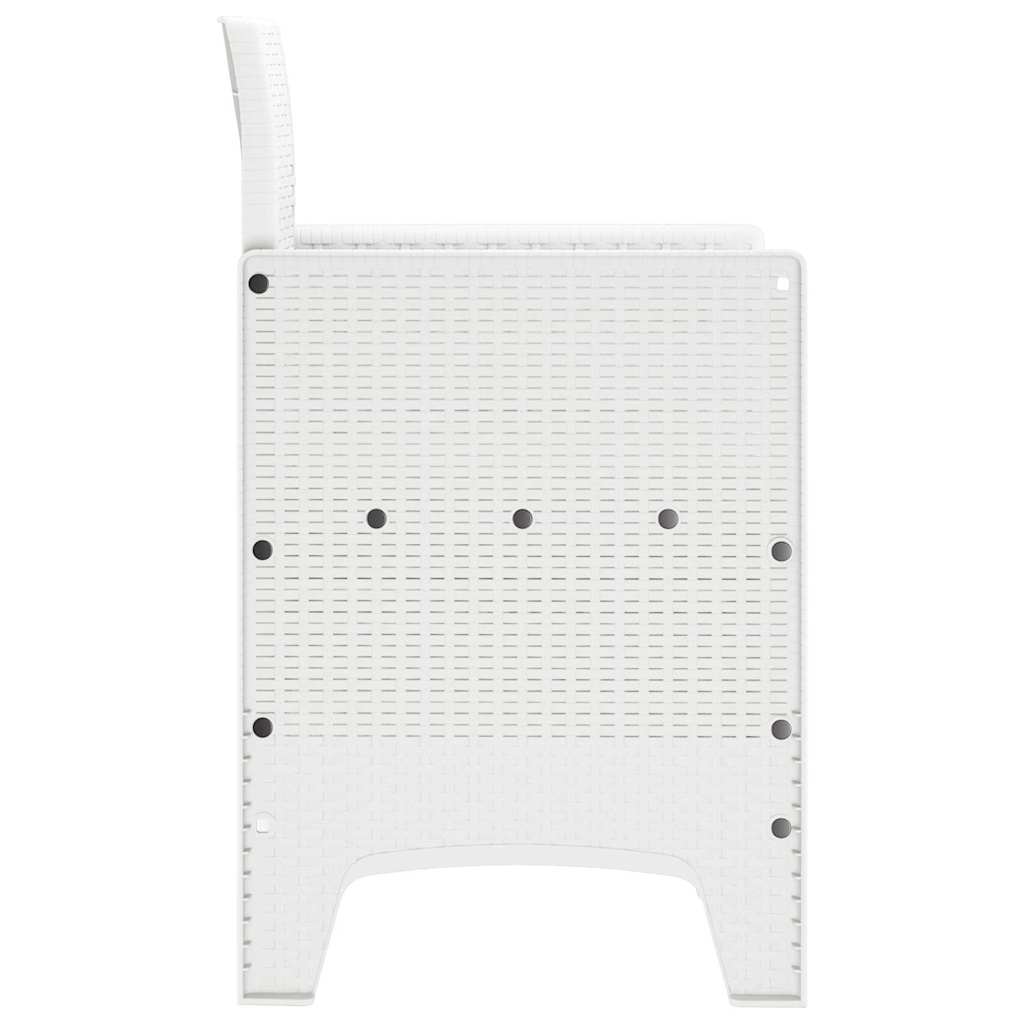 vidaXL Καρέκλα Κήπου 2 pcs Λευκό 53 x 49 x 85 εκ. Πολυπροπυλένιο