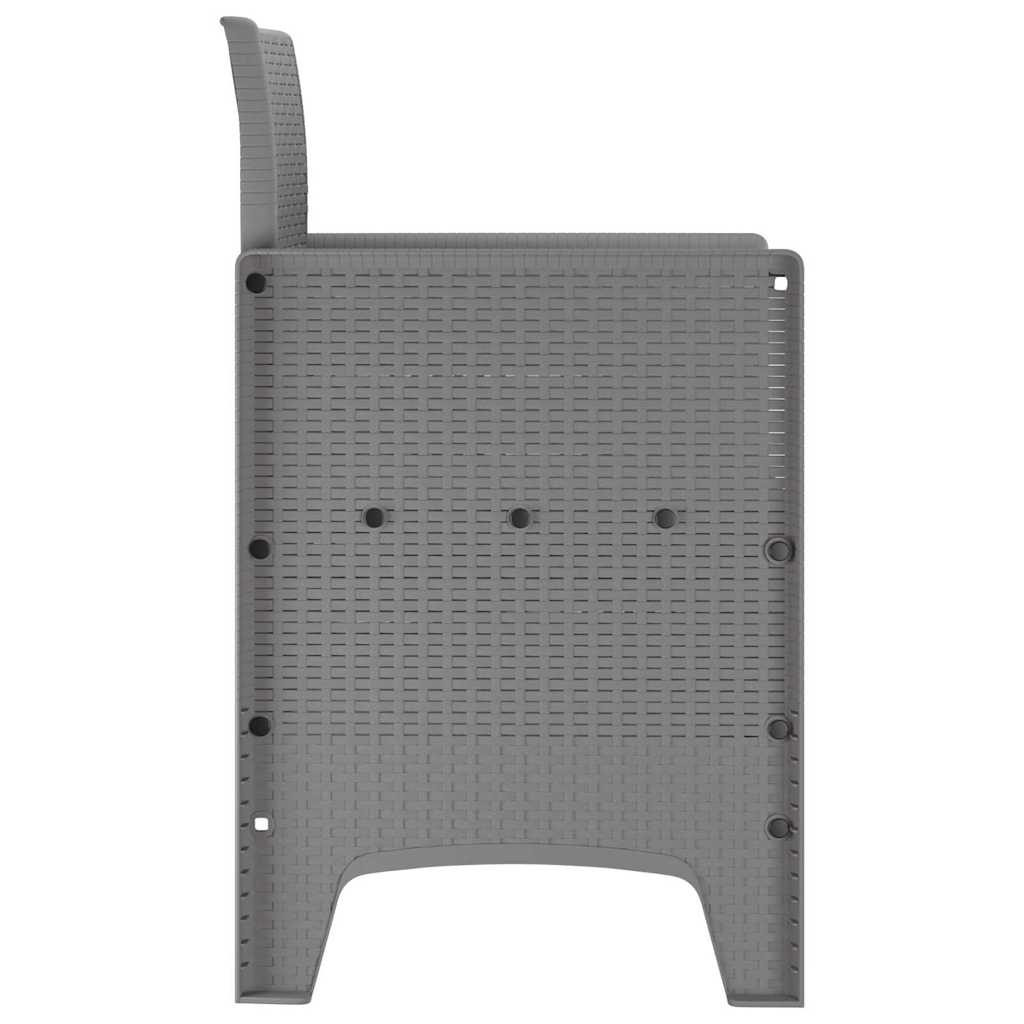 vidaXL Καρέκλα Κήπου με μαξιλάρι 2 pcs Ανοιχτό γκρι 53 x 49 x 85 εκ.