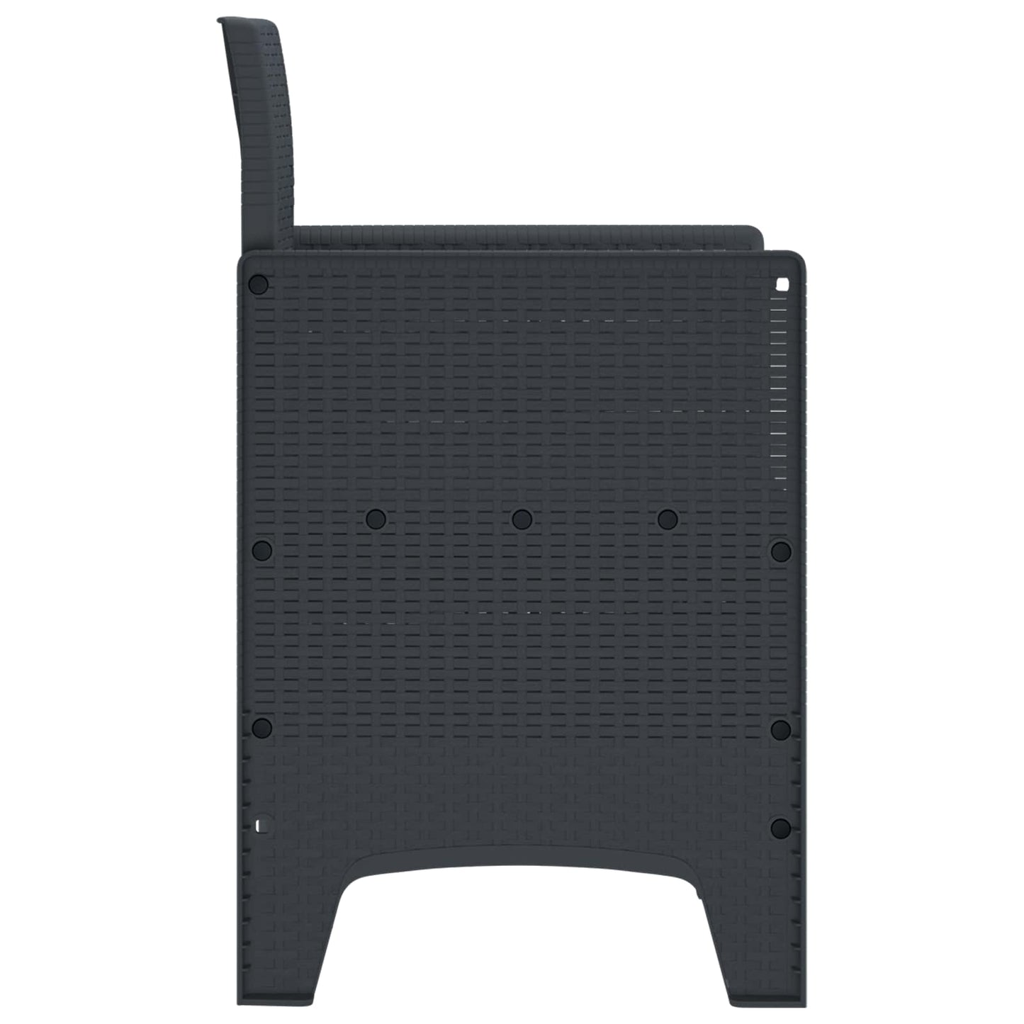 vidaXL Καρέκλα Κήπου 4 pcs Ανθρακί 53 x 49 x 85 εκ. Πολυπροπυλένιο